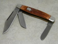 Western USA Stainless Delrin W338 Large Stockman Knife