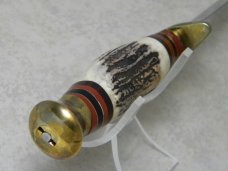 Linder Solingen Germany Genuine Stag 440 Stainless INOX Rostfrei Dagger Fixed Blade Sheath Knife