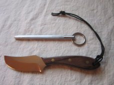 SOLD Grohmann Short Blade Skinner with Sharpening Steel R103SS
