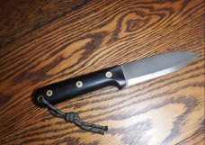 L.T. WRIGHT GENESIS SCANDI KNIFE,  A2 Steel, Black Micarta Handle