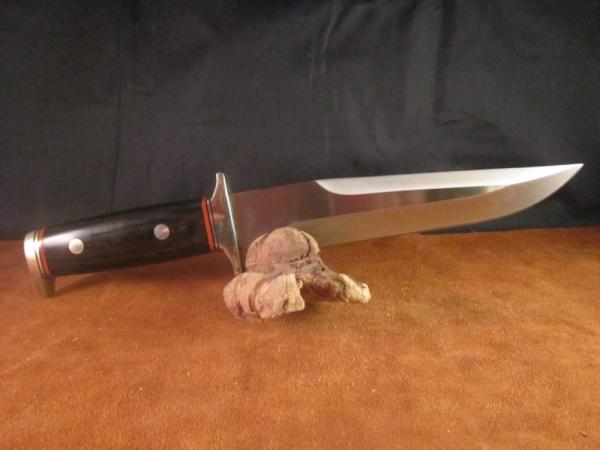SOLD 1980's Rigid Model RG 45 Fighting Bowie with Spec-Ops Sheath. SOLD SOLD 1980's Rigid Model RG 45 Fighting Bowie with Spec-Ops Sheath. SOLD