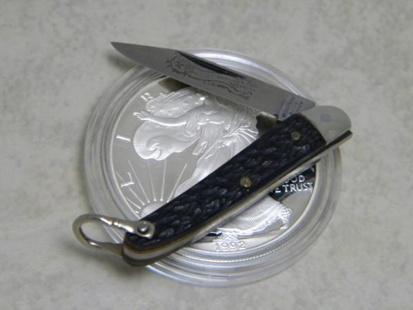 NY Kaufmann & Sons Solingen "NY's 5¢ Knife" Miniature 1 Blade Jack Knife