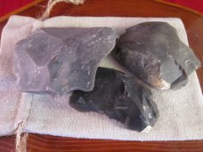 Over 1/3 LB of premium English Flint in Linen Drawstring Bag