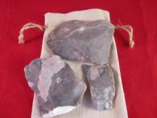 Over 1/3 LB of premium English Flint in Linen Drawstring Bag