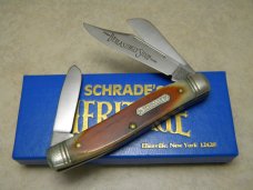 Schrade+ NY USA Heritage 8801 Smooth Bone Stockman Knife in Box