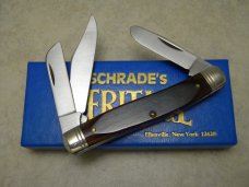 Schrade+ NY USA Heritage 8801 Smooth Bone Stockman Knife in Box
