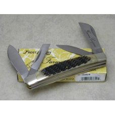 Frost Cutlery Japan Jigged Green Pick Bone 462GPB Farmer's Congress Knife in Box