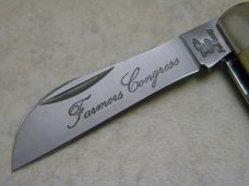 Frost Cutlery Japan Jigged Green Pick Bone 462GPB Farmer's Congress Knife in Box