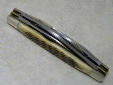 Frost Cutlery Japan Jigged Green Pick Bone 462GPB Farmer's Congress Knife in Box
