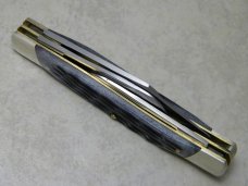 Frost Cutlery Japan Jigged Gray Pick Bone 486GPB Tobacco Stockman Knife in Box