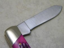 Frost Cutlery Japan Jigged Raspberry Pick Bone 486RPB Tobacco Stockman Knife in Box