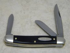 Old Cutler USA  (Made by Colonial) Slick Black Small Stockman Knife in Box