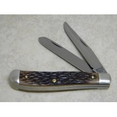 Heritage Schrade + USA Jigged Delrin H194 Slimline Trapper Farmers Jack Knife