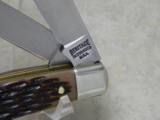 Heritage Schrade + USA Jigged Delrin H194 Slimline Trapper Farmers Jack Knife
