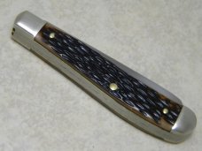 Heritage Schrade + USA Jigged Delrin H194 Slimline Trapper Farmers Jack Knife