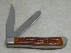 Camillus New York USA Jigged Delrin Slimline Trapper Farmers Jack Knife