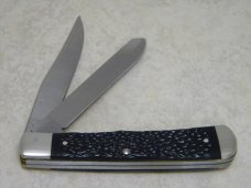 Camillus New York USA Jigged Black Trapper Knife