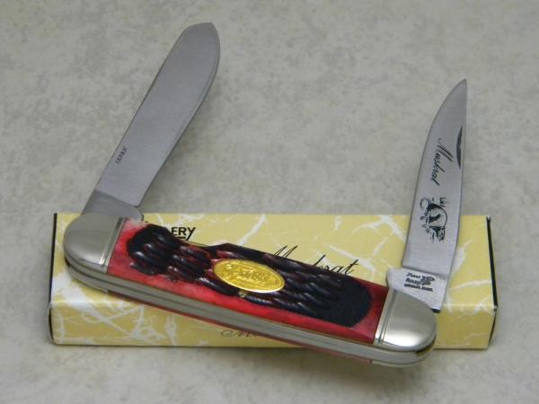 Frost Cutlery Japan Jigged Red Pickbone 544RPB Muskrat Knife NIB