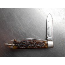 Easy Opener Jack Knife Camillus Bone handles 4 Line Tang Stamp
