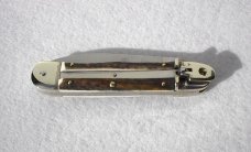HUBERTUS SOLINGEN GERMANY 11CM GENUINE STAG AUTO LEVER LOCK KNIFE