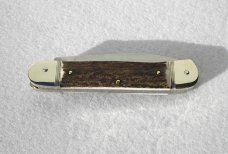 HUBERTUS SOLINGEN GERMANY 11CM GENUINE STAG AUTO LEVER LOCK KNIFE