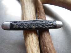 Remington Pen Knife Jigged Black Comp handles