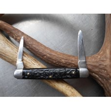 Remington Pen Knife Jigged Black Comp handles