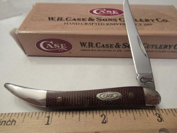 Case XX 1999 Tan Micarta Tiny Texas Tooptick Pattern # 1010096 SS Case XX 1999 Tan Micarta Tiny Texas Tooptick Pattern # 1010096 SS