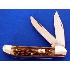 KISSING CRANE Robi Klaas Solingen Germany 25 CopperHead Stag Pocket Knife