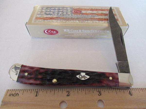 Case XX 2018 Damascus ,Crimson Bone Farmers Pattern # 61048 Dam Case XX 2018 Damascus ,Crimson Bone Farmers Pattern # 61048 Dam