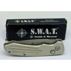 SMITH & WESSON SWITCHBLADES.W.A.T. SW50TS EXTREME OPS W/ TANTO BLADE CHAMPAGNE 4.5" NIB