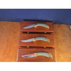 1980's Browning Jade Series Knives matched set of 3