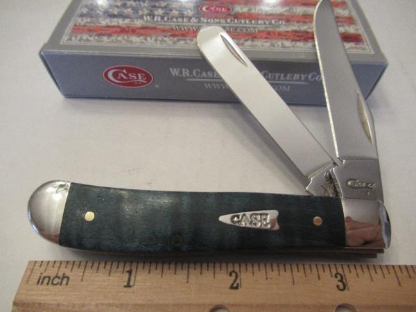 Case XX 2019 Turquoise Curly Maple Mini Trapper Pattern # 7207 SS Case XX 2019 Turquoise Curly Maple Mini Trapper Pattern # 7207 SS