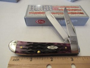 Case XX Carbernet Bone Mini Trapper Pattern # 6207 SS