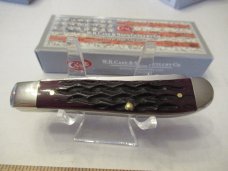 Case XX Carbernet Bone Mini Trapper Pattern # 6207 SS