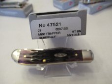 Case XX Carbernet Bone Mini Trapper Pattern # 6207 SS