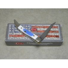 Case XX USA 2014 Blue and White 410096 SS Tiny Toothpick Knife in Box
