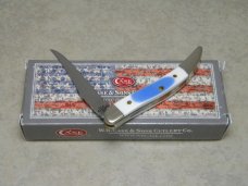 Case XX USA 2014 Blue and White 410096 SS Tiny Toothpick Knife in Box
