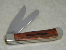 Case XX USA 2017 Smooth Natural Cinnamon Bone 6254 Harley Davidson Trapper Knife in Display Box