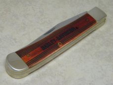 Case XX USA 2017 Smooth Natural Cinnamon Bone 6254 Harley Davidson Trapper Knife in Display Box