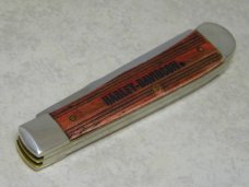 Case XX USA 2017 Smooth Natural Cinnamon Bone 6254 Harley Davidson Trapper Knife in Display Box