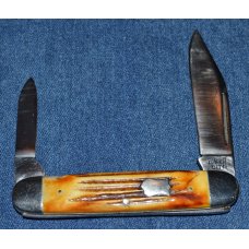 Queen City Equal End Pocket Knife * Early Winterbottom Bone * Circa 1933-40