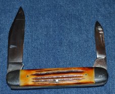 Queen City Equal End Pocket Knife * Early Winterbottom Bone * Circa 1933-40