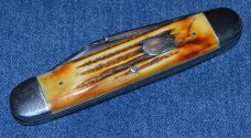 Queen City Equal End Pocket Knife * Early Winterbottom Bone * Circa 1933-40