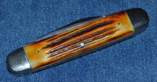 Queen City Equal End Pocket Knife * Early Winterbottom Bone * Circa 1933-40
