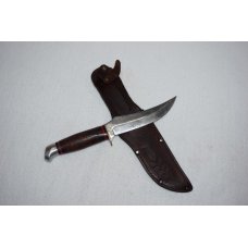 SCHRADE WALDEN NY USA 148 Fixed Blade Knife wStacked Leather Handle amp Leather Sheath
