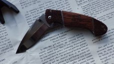 Tactical Warrior III Liner Lock Wood Handles  SW-181W
