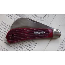 Rough Rider RR305 1 Blade Hawk Bill Red Jigged Bone Handles