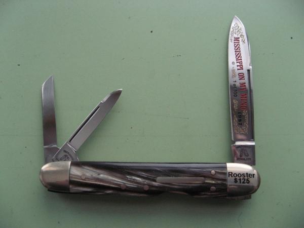 FIGHT'N ROOSTER BUFFALO HORN LOCKBACK WHITTLER