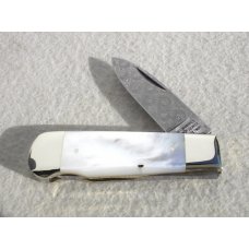 Weidmannsheil 3 1/8" Solingen Germany AAA Mother of Pearl Damascus Lock Back Knife